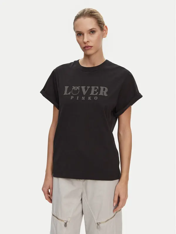pinko PINKO T-shirt Torcetti 104605 A2D1 Crna Regular Fit