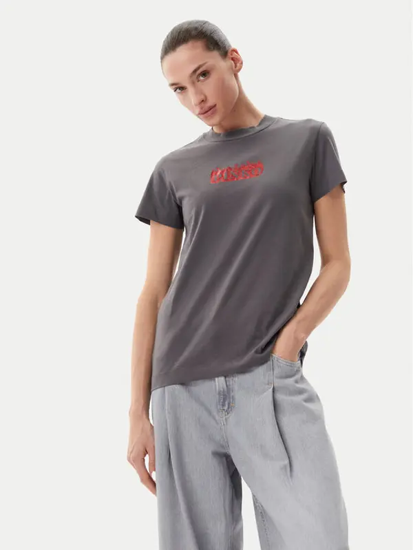 pinko PINKO T-shirt Trapani 105050 A2D6 Siva Regular Fit