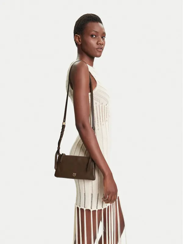 pinko PINKO Torbica Double Mini Al 25-26 PLTT 105359 A0QO Smeđa