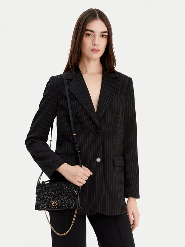 pinko PINKO Torbica Double Mini Pelle Ai 25-26 PLTT 105359 A2WF Crna