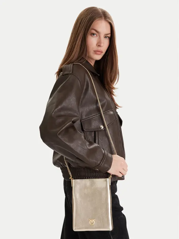 pinko PINKO Torbica Flat Satchel AI 25-26 PCPL 105352 A2O9 Zlatna