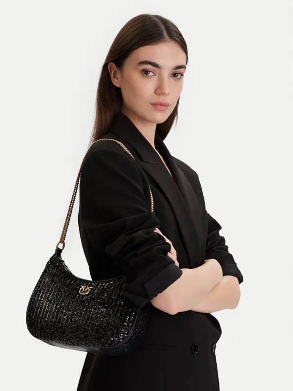 pinko PINKO Torbica Half Moon Mini AI 25-26 PLTT 105916 A2WC Crna