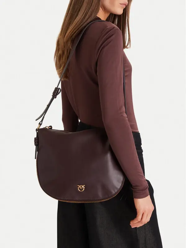 pinko PINKO Torbica Hobo Zip Around Classic Ai 25-26 PLTT 105113 A0QO Tamnocrvena