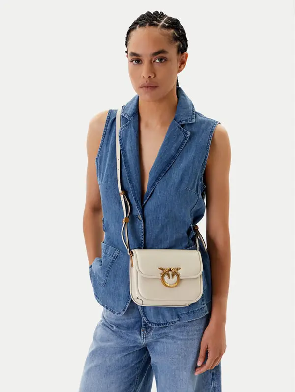 pinko PINKO Torbica Love Box Bag Fl Mini 104297 A26L Écru