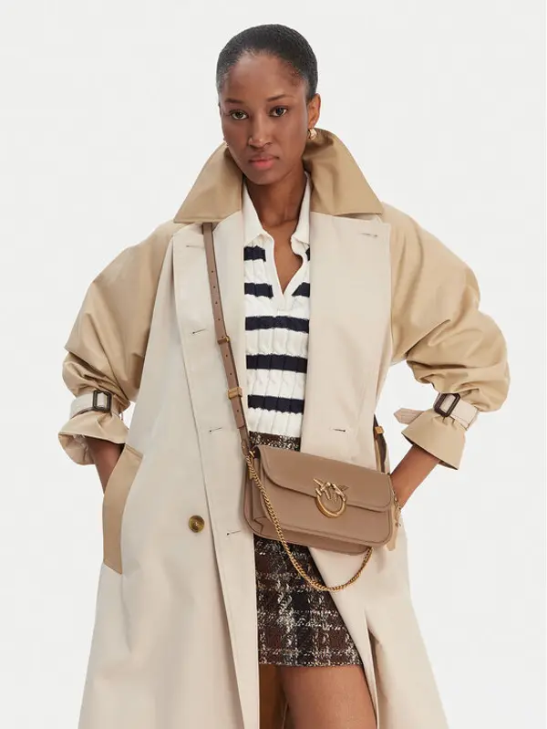 pinko PINKO Torbica Love Box Baguette Al 25-26 PLTT 105083 A26L Smeđa