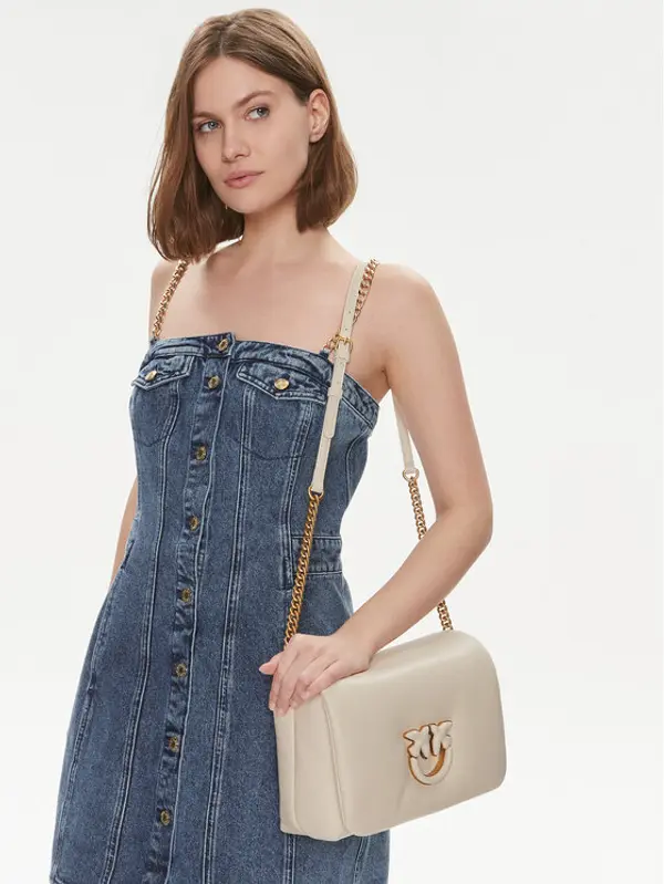 pinko Pinko Torbica Love Click Puff Classic PE 24 PLTT 101585 A10F Écru