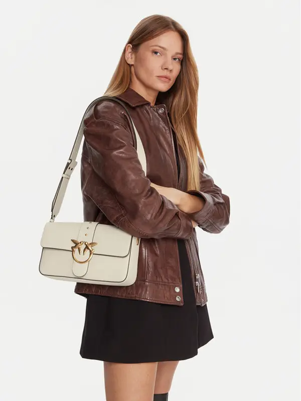 pinko PINKO Torbica Love One Classic Slouchy Fl PLTT 104524 A2OX Bijela