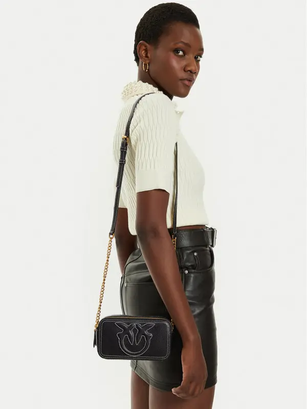 pinko Pinko Torbica Pelle Bottalata 103799 Crna