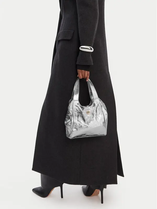 pinko PINKO Torbica Tote Mini Bag AI 25-26 PLTT 104645 A2OT Srebrna
