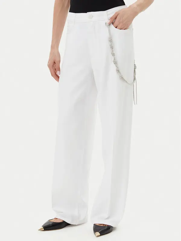 pinko PINKO Traperice 104601 A2DO Bijela Relaxed Fit