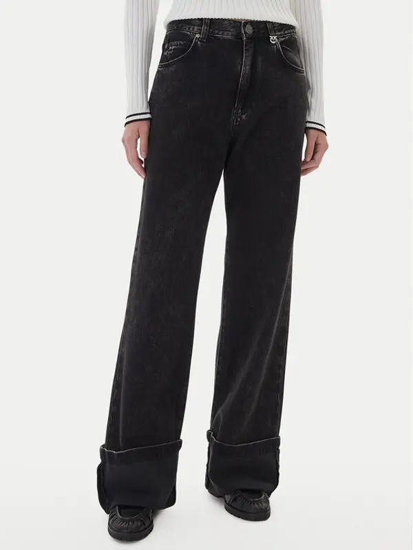 pinko PINKO Traperice Wanda 105541 A2RR Crna Regular Fit