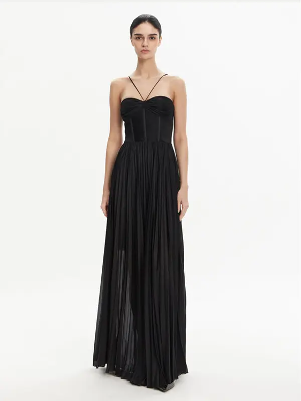 pinko PINKO Večernja haljina 104994 A2DM Crna Regular Fit