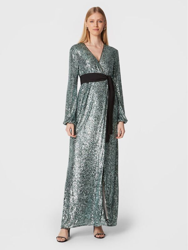 Pinko Pinko Večernja haljina Germanico 1G18C0 A099 Zelena Regular Fit