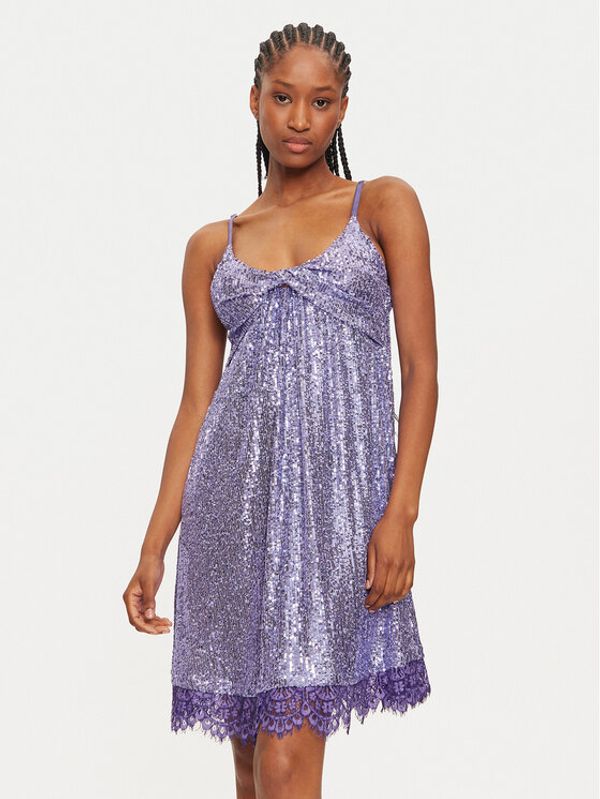 Please Please Koktel haljina A1OESE0000 Ljubičasta Relaxed Fit