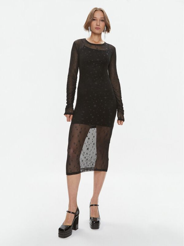 Please Please Koktel haljina A1VNCAP000 Crna Slim Fit