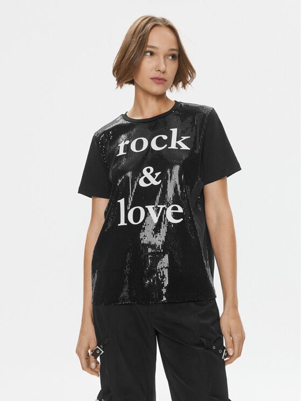 Please Please Majica T0N4APD000 Crna Regular Fit