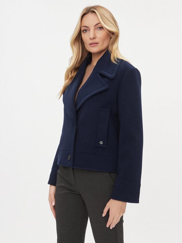 Please Please Prijelazna jakna K493OBAIOC Plava Regular Fit