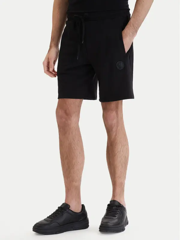 Plein Sport Plein Sport Sportske kratke hlače SAFC MJT2789 STE003N Crna Regular Fit