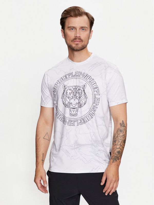 Plein Sport Plein Sport T-shirt FADC MTK7513 STE003N Bijela Regular Fit