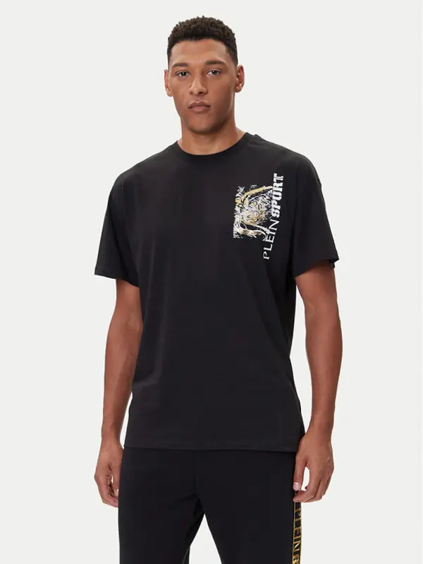 Plein Sport Plein Sport T-shirt FAEC MTK8368 STE001N Crna Loose Fit