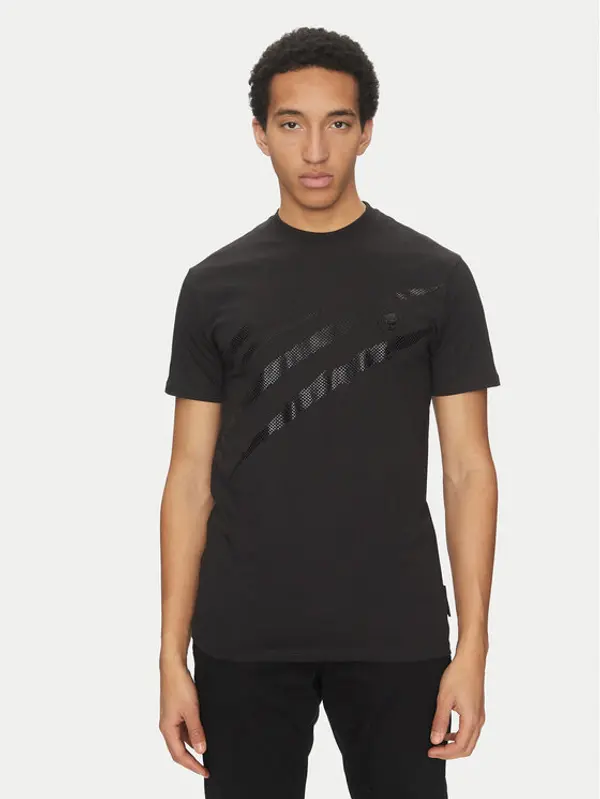Plein Sport Plein Sport T-shirt SAEC MTK8008 STE001N Crna Regular Fit