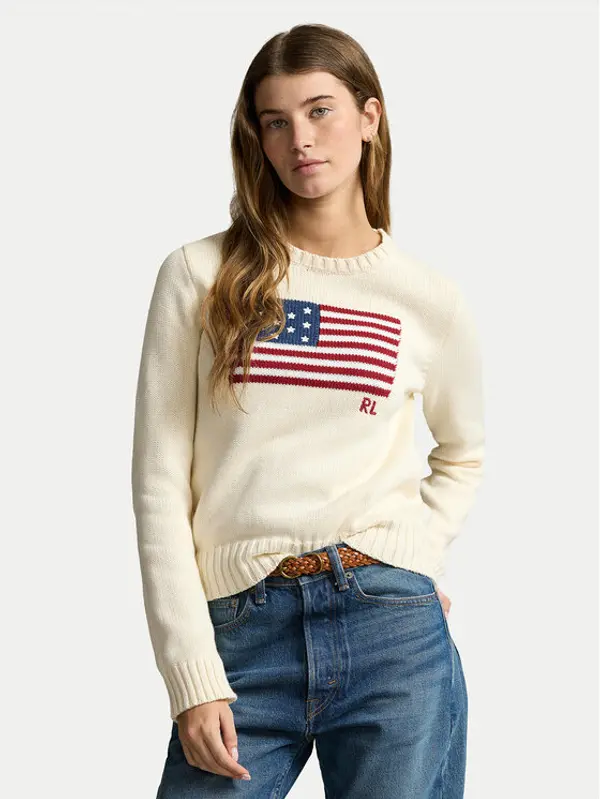 Polo Ralph Lauren Polo Ralph Lauren Džemper 211896939002 Bež Straight Fit