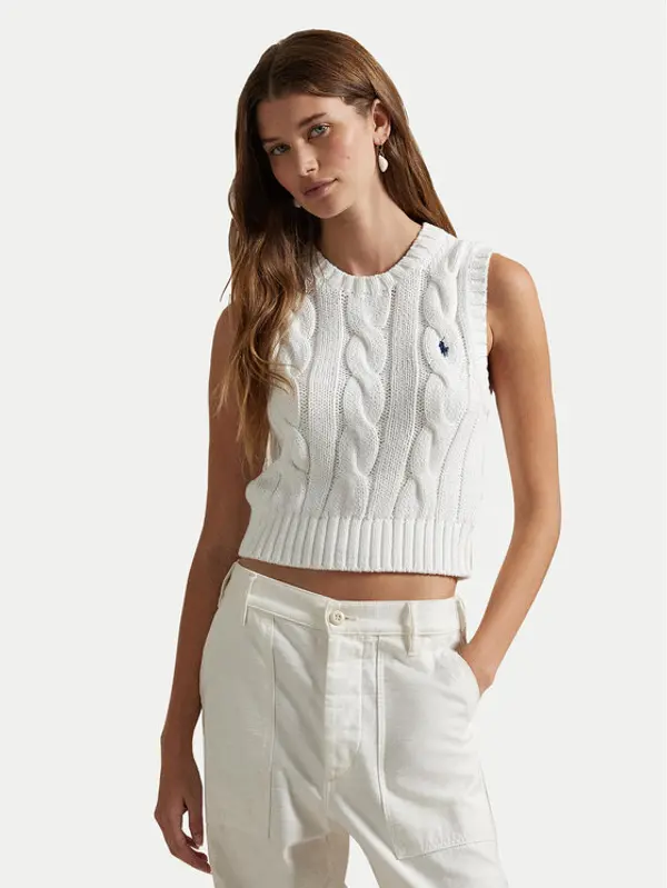 Polo Ralph Lauren Polo Ralph Lauren Džemper 211959295001 Bijela Slim Fit