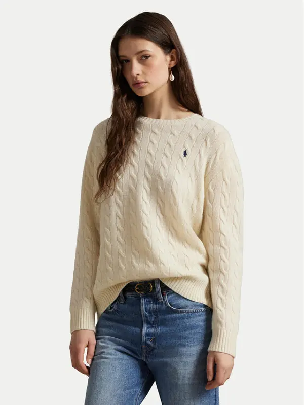 Polo Ralph Lauren Polo Ralph Lauren Džemper 211971865001 Bijela Slim Fit