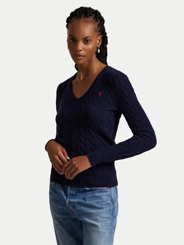 Polo Ralph Lauren Polo Ralph Lauren Džemper 211971866003 Tamnoplava Slim Fit