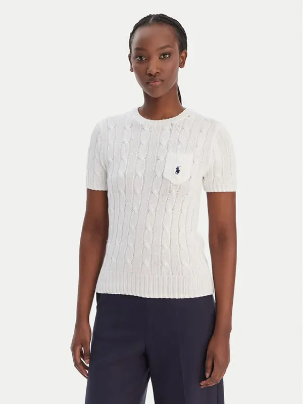 Polo Ralph Lauren Polo Ralph Lauren Džemper 211971873005 Bijela Slim Fit