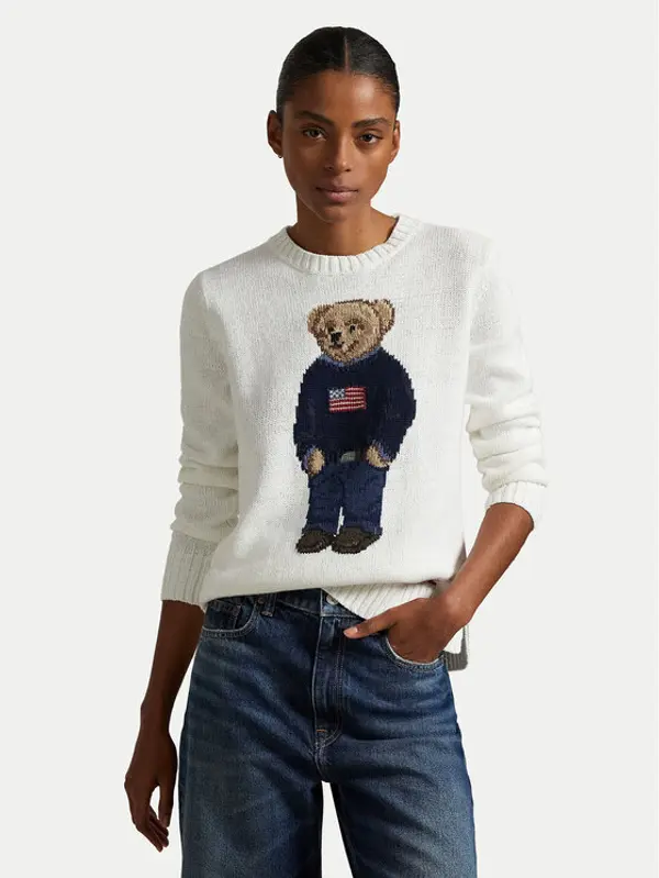 Polo Ralph Lauren Polo Ralph Lauren Džemper 211978359001 Bijela Relaxed Fit