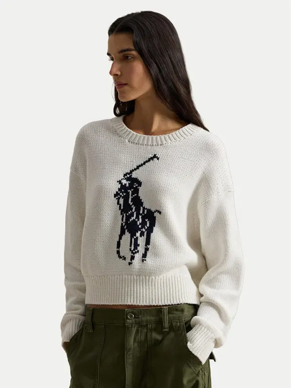 Polo Ralph Lauren Polo Ralph Lauren Džemper 211A96234002 Bijela Relaxed Fit