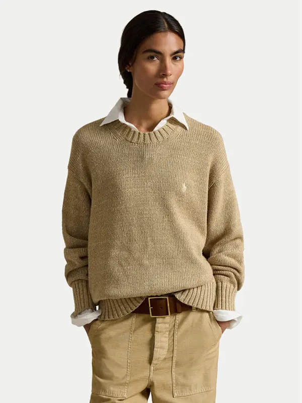 Polo Ralph Lauren Polo Ralph Lauren Džemper 211A96252001 Bež Relaxed Fit