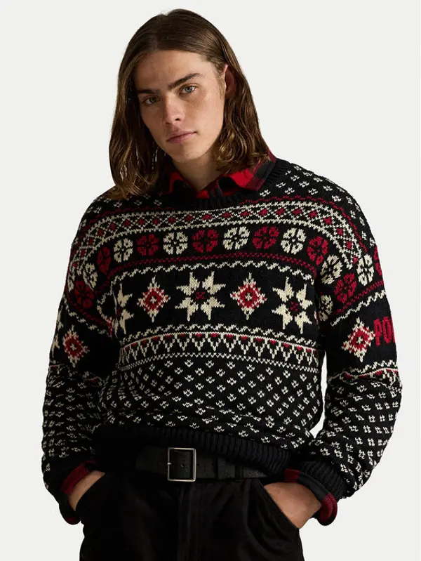 Polo Ralph Lauren Polo Ralph Lauren Džemper 710982258001 Crna Regular Fit