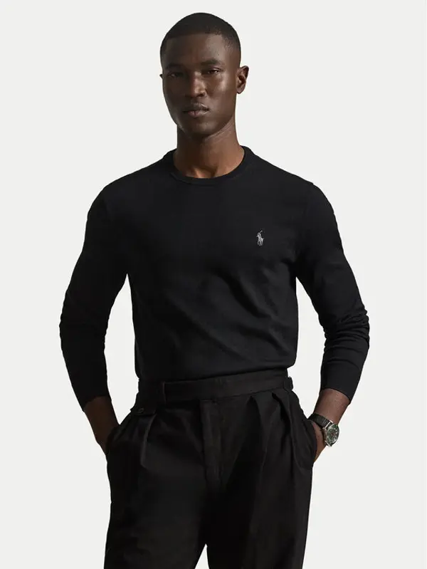 Polo Ralph Lauren Polo Ralph Lauren Džemper Ls 710684957008 Crna Slim Fit