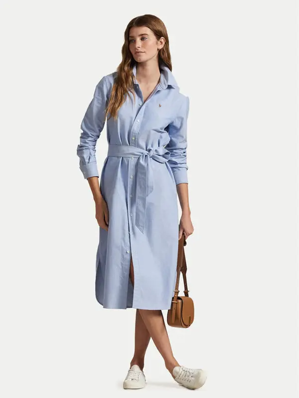 Polo Ralph Lauren Polo Ralph Lauren Haljina košulja 211928804002 Plava Straight Fit