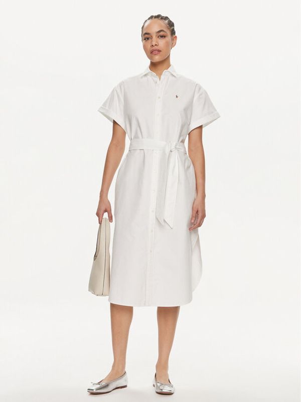 Polo Ralph Lauren Polo Ralph Lauren Haljina košulja 211935153001 Bijela Regular Fit
