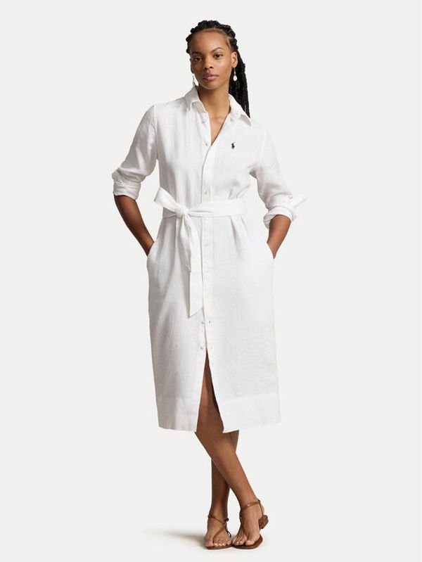 Polo Ralph Lauren Polo Ralph Lauren Haljina košulja 211943992001 Bijela Regular Fit