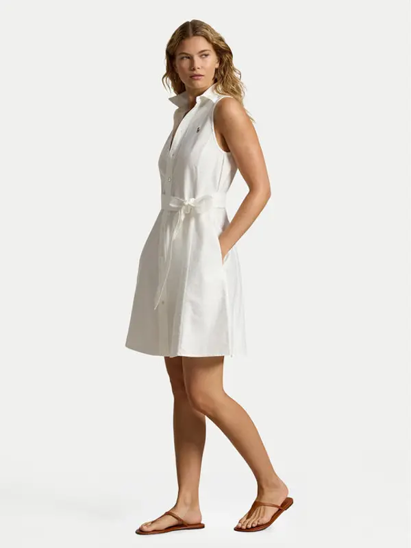 Polo Ralph Lauren Polo Ralph Lauren Haljina košulja 211968897001 Bijela Regular Fit