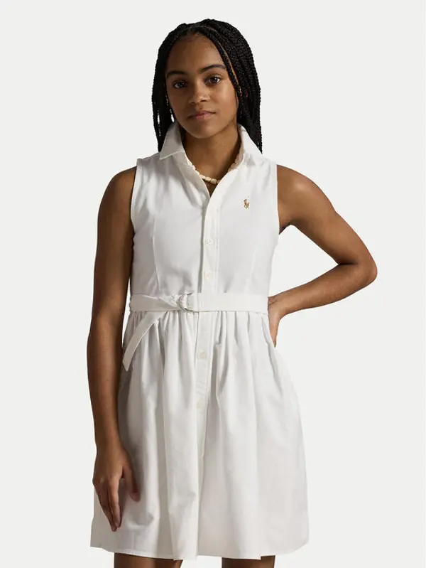 Polo Ralph Lauren Polo Ralph Lauren Haljina košulja 313934188001 Bijela Regular Fit