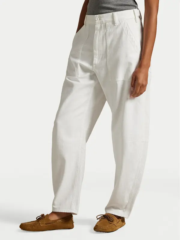 Polo Ralph Lauren Polo Ralph Lauren Hlače 211A93147001 Bijela Relaxed Fit