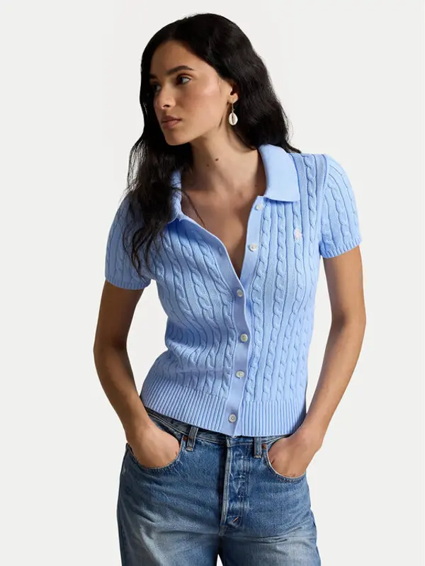 Polo Ralph Lauren Polo Ralph Lauren Kardigan 211963486500 Svijetlo plava Slim Fit