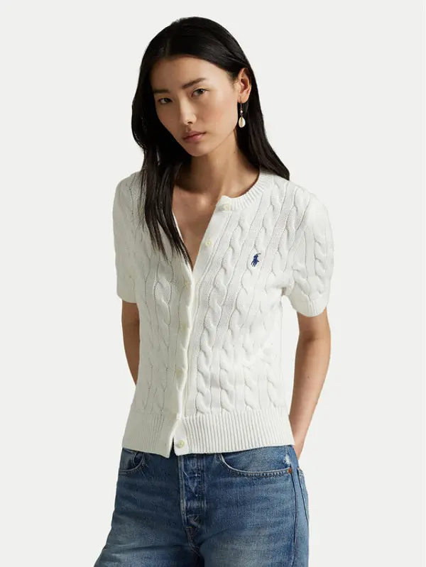 Polo Ralph Lauren Polo Ralph Lauren Kardigan 211966720001 Bijela Slim Fit