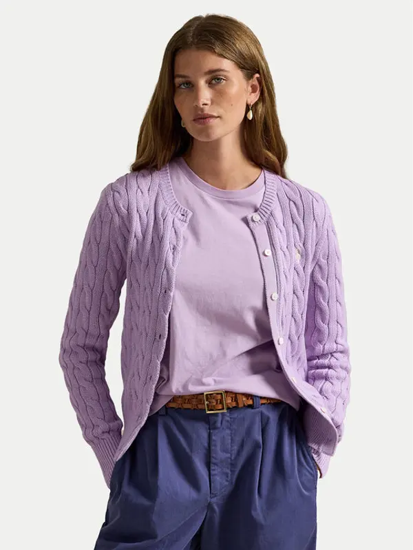 Polo Ralph Lauren Polo Ralph Lauren Kardigan 211971868506 Ljubičasta Slim Fit