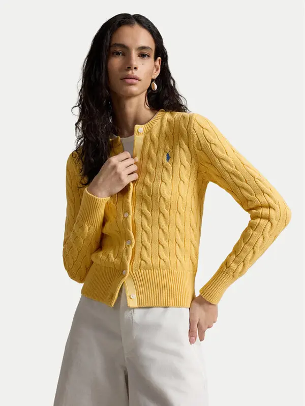 Polo Ralph Lauren Polo Ralph Lauren Kardigan 211971868507 Tamno žuta Slim Fit