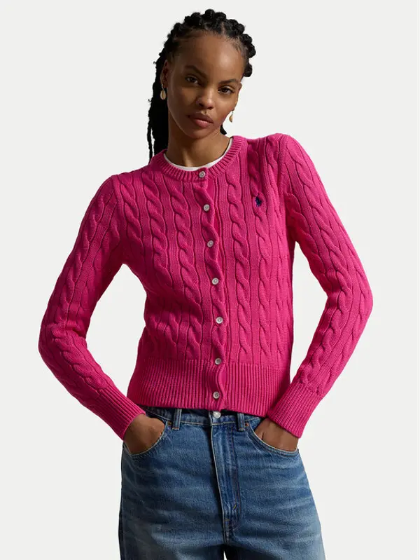 Polo Ralph Lauren Polo Ralph Lauren Kardigan 211971868509 Ružičasta Slim Fit