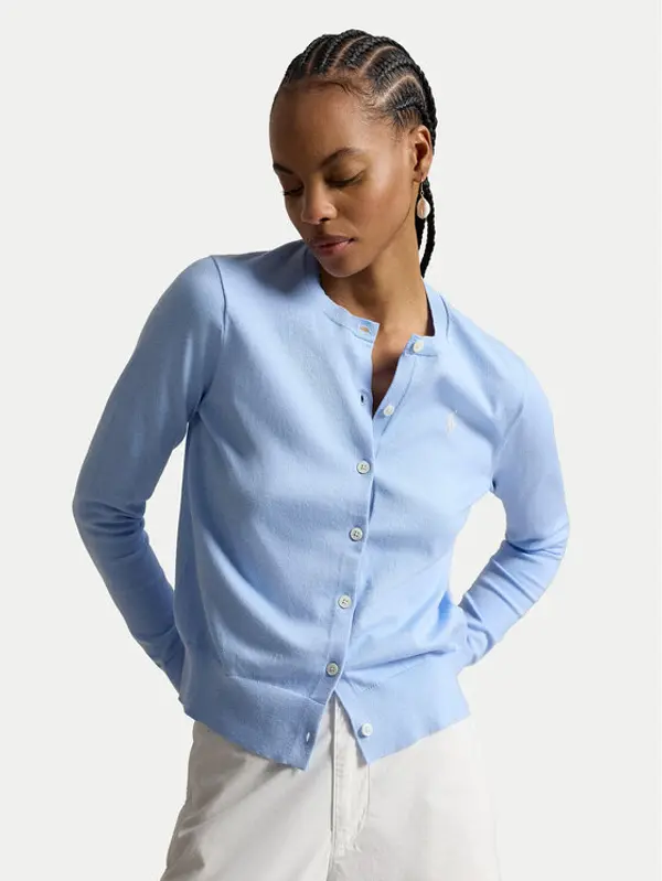 Polo Ralph Lauren Polo Ralph Lauren Kardigan 211971871504 Svijetlo plava Slim Fit