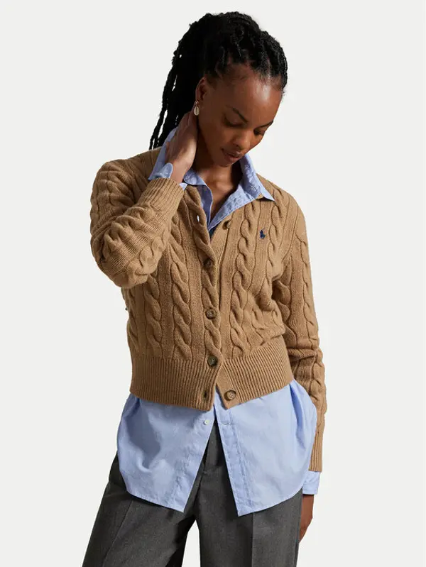 Polo Ralph Lauren Polo Ralph Lauren Kardigan 211972104001 Bež Slim Fit