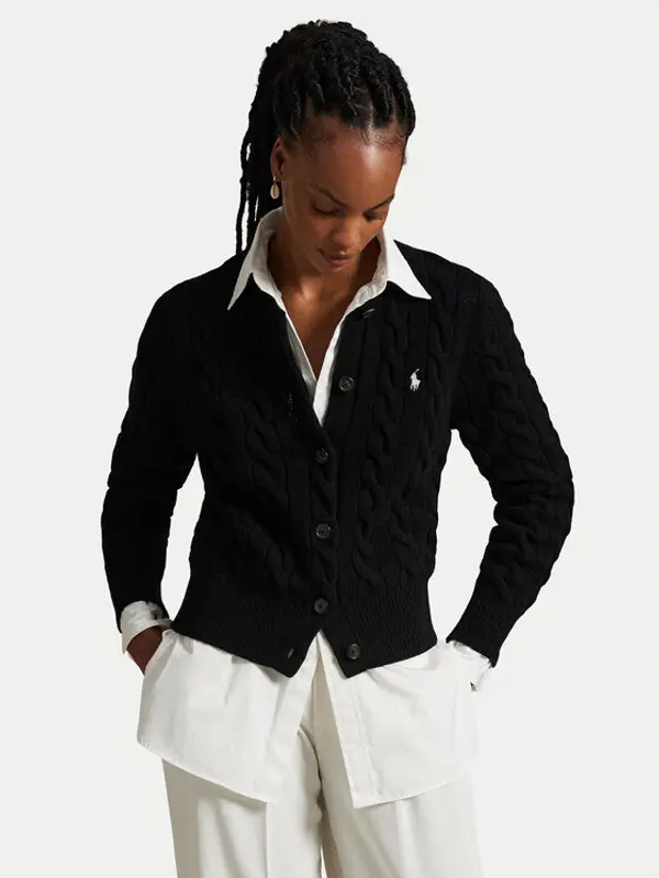 Polo Ralph Lauren Polo Ralph Lauren Kardigan 211972104005 Crna Slim Fit