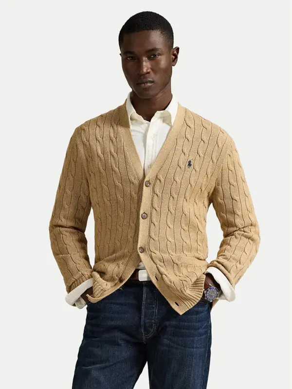 Polo Ralph Lauren Polo Ralph Lauren Kardigan 710890548006 Bež Regular Fit